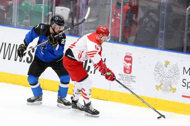 Ice Hockey. Olympic Qualification. Poland - Estonia. 08.02.2024