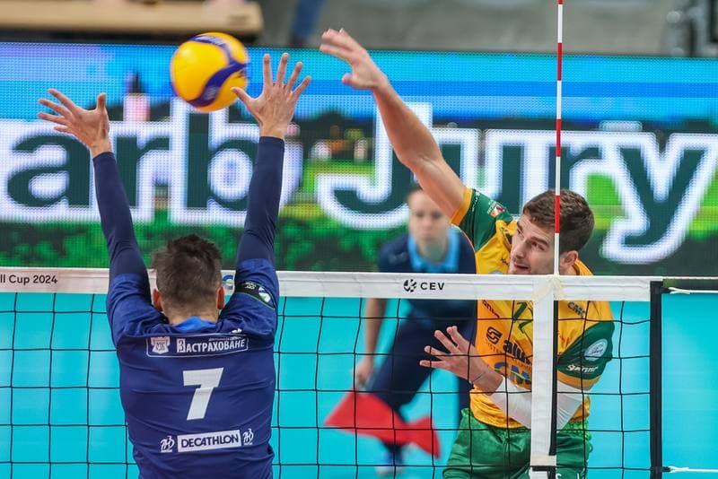 Volleyball. CEV Volleyball Cup. Aluron CMC Warta Zawiercie - Hebar Pazardzik. 23.11.2023