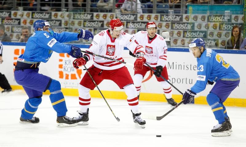 Ice Hockey. IIHF World Championship Division 1A. Poland - Kazakhstan. 23.04.2015