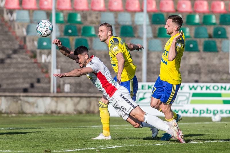Football. Fortuna I Liga. Zaglebie Sosnowiec - Arka Gdynia. 28.04.2021