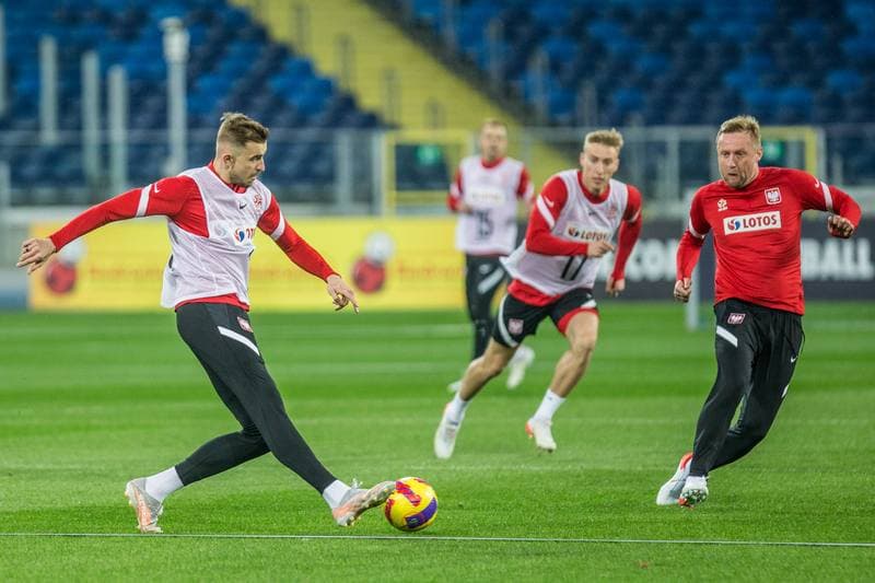 Football. Poland national team. Training. 21.03.2022