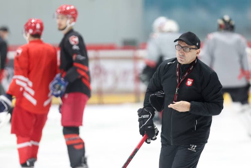 Ice Hockey. Poland national team. Training. 02.04.2024