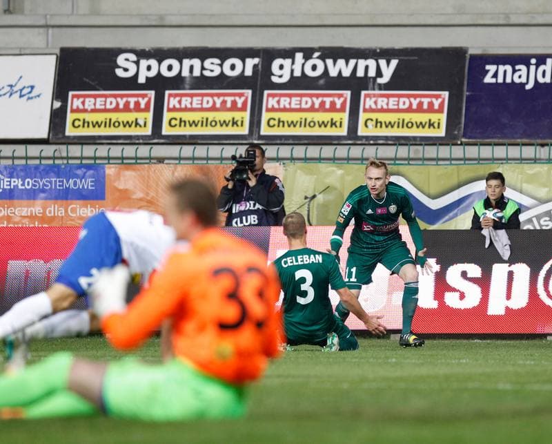 Football. T-Mobile Ekstraklasa. Podbeskidzie Bielsko Biala - Slask Wroclaw. 03.10.2014