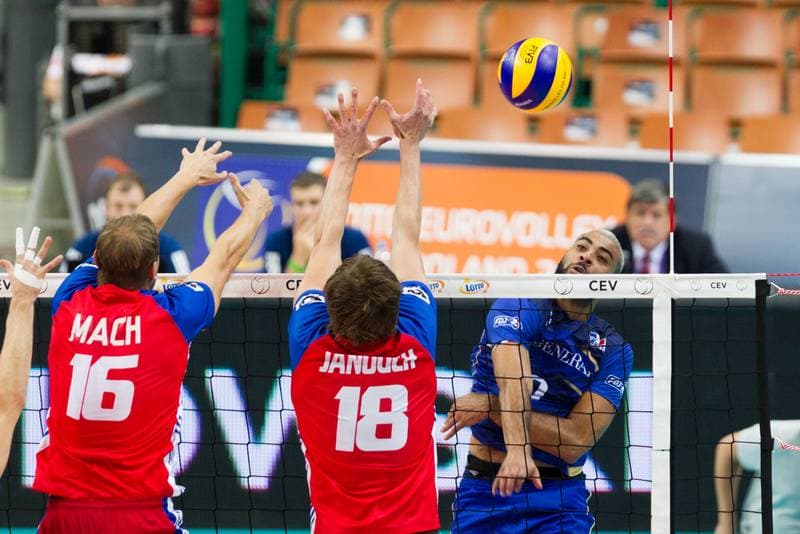 Volleyball. EuroVolley 2017. France - Czech Republic. 30.08.2017