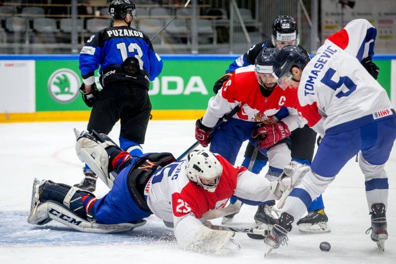 Ice Hockey. World Championship Division 1 Group B. Estonia - Serbia. 30.04.2022
