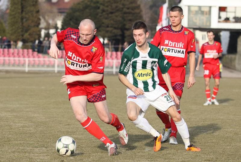 Football. I liga. Odra Wodzislaw Slaski - Warta Poznan. 12.03.2011
