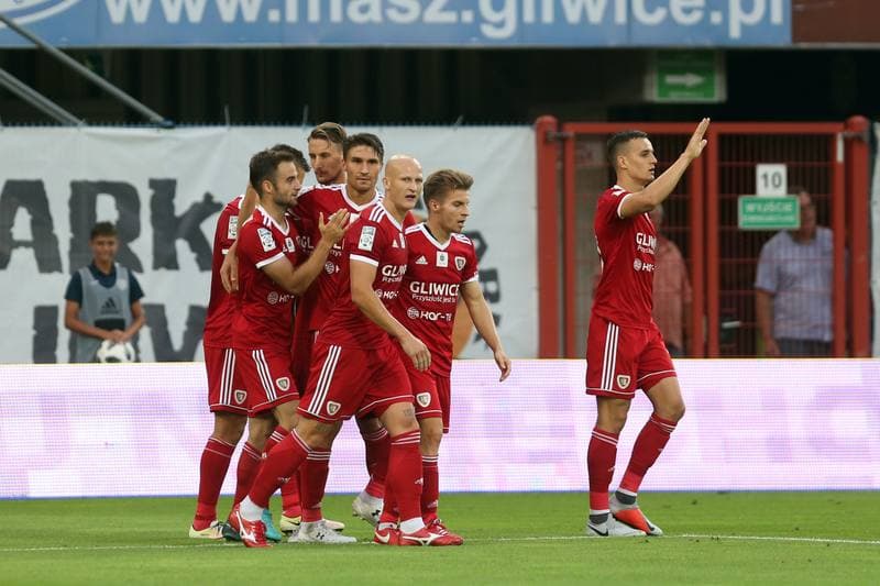 Football. Lotto Ekstraklasa. Piast Gliwice - Cracovia Krakow. 24.08.2018