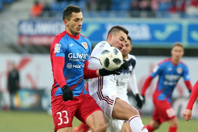 Football. Lotto Ekstraklasa. Piast Gliwice - Wisla Krakow. 25.02.2018