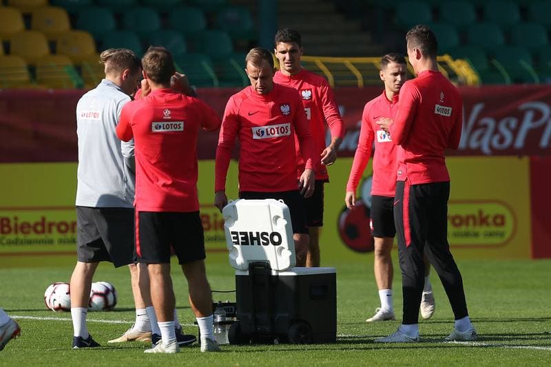 Football. Poland national team. Training. 12.10.2018