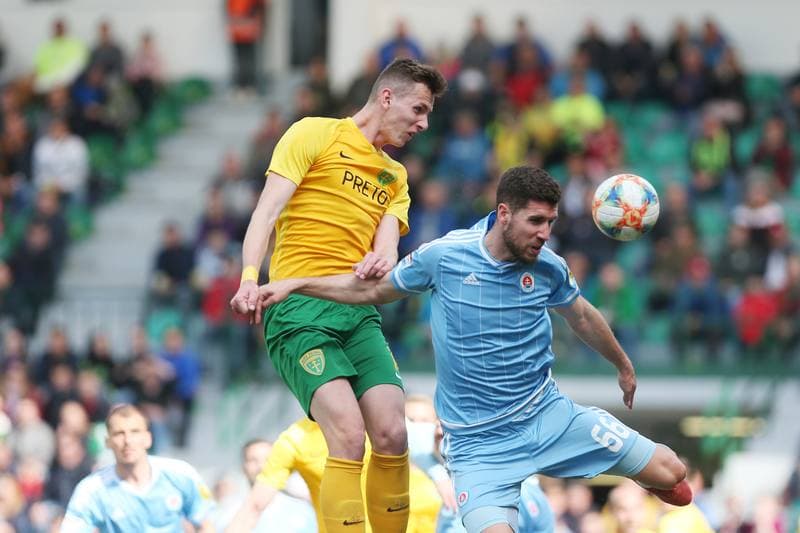 Football. Fortuna Liga. MSK Zilina - Slovan Bratislava. 14.04.2019