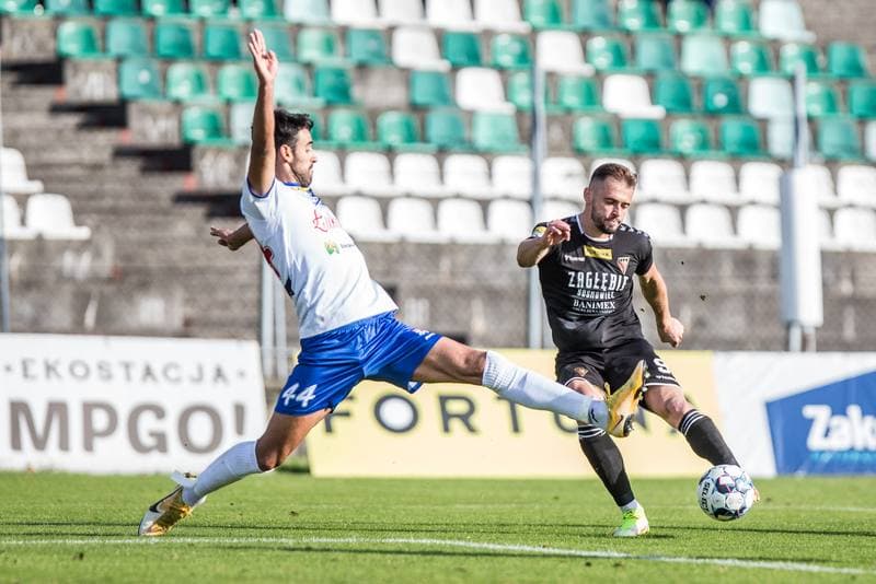 Football. Fortuna I Liga. Zaglebie Sosnowiec - Podbeskidzie Bielsko-Biala. 24.10.2021