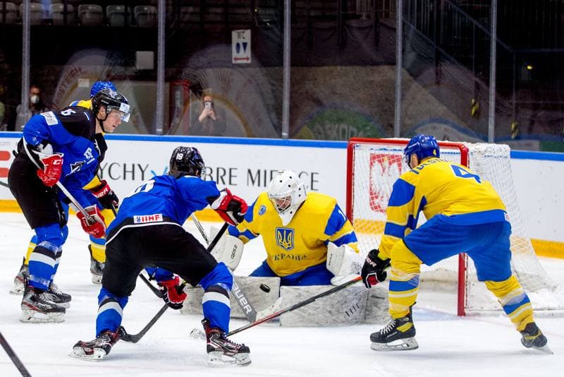 Ice Hockey. World Championship Division 1 Group B. Estonia - Ukraine. 01.05.2022