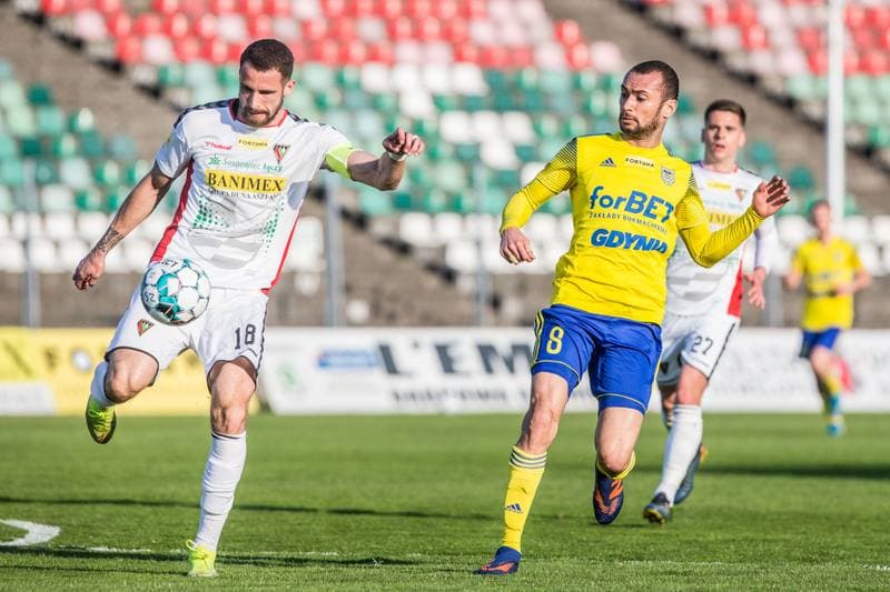 Football. Fortuna I Liga. Zaglebie Sosnowiec - Arka Gdynia. 28.04.2021