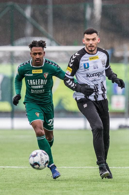 Football. Sparing. Zaglebie Sosnowiec - Sandecja Nowy Sacz. 28.01.2022