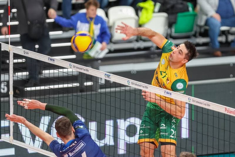 Volleyball. CEV Volleyball Cup. Aluron CMC Warta Zawiercie - Hebar Pazardzik. 23.11.2023