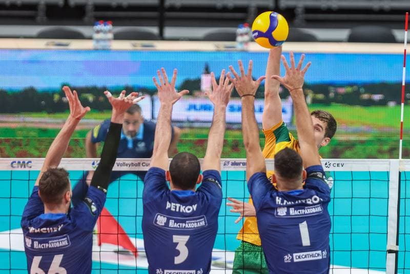 Volleyball. CEV Volleyball Cup. Aluron CMC Warta Zawiercie - Hebar Pazardzik. 23.11.2023