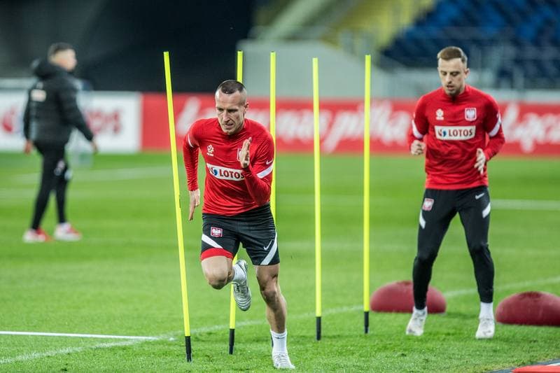 Football. Poland national team. Training. 21.03.2022