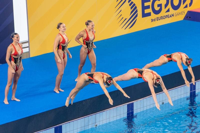 Artistic Swimming. European Games 2023. Team Free Routine Combination. 23.06.2023