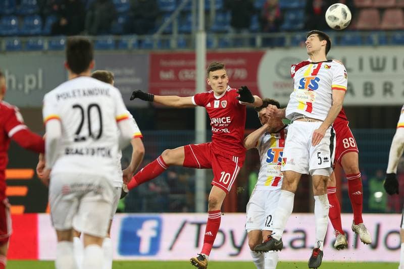 Football. Lotto Ekstraklasa. Piast Gliwice - Jagiellonia Bialystok. 21.12.2018