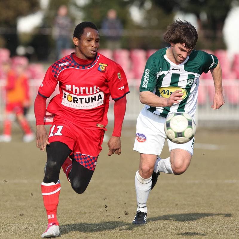 Football. I liga. Odra Wodzislaw Slaski - Warta Poznan. 12.03.2011