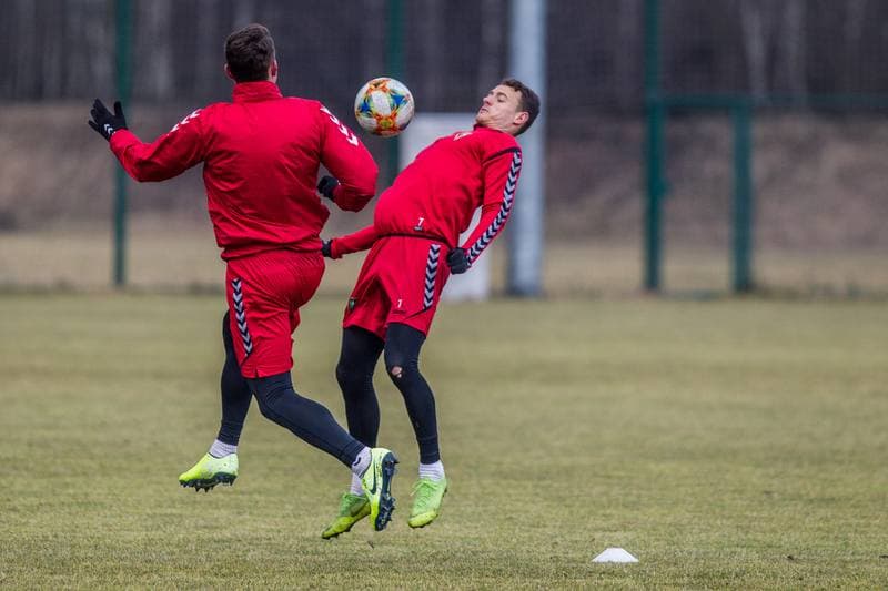 Football. Zaglebie Sosnowiec. Training. 20.02.2020