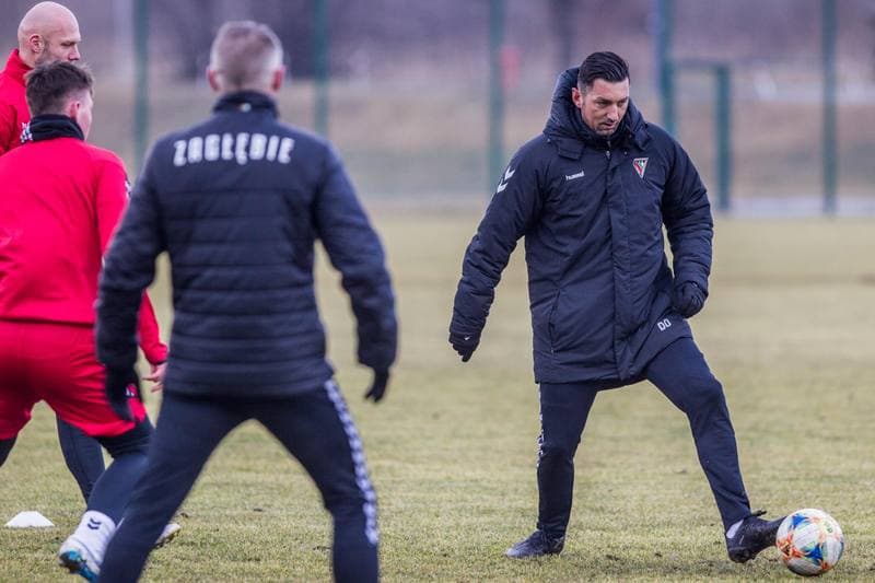Football. Zaglebie Sosnowiec. Training. 20.02.2020