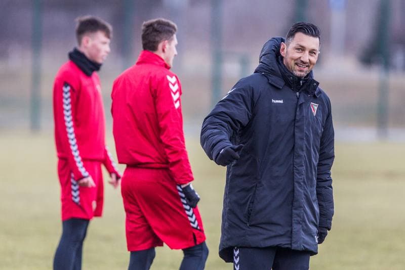 Football. Zaglebie Sosnowiec. Training. 20.02.2020