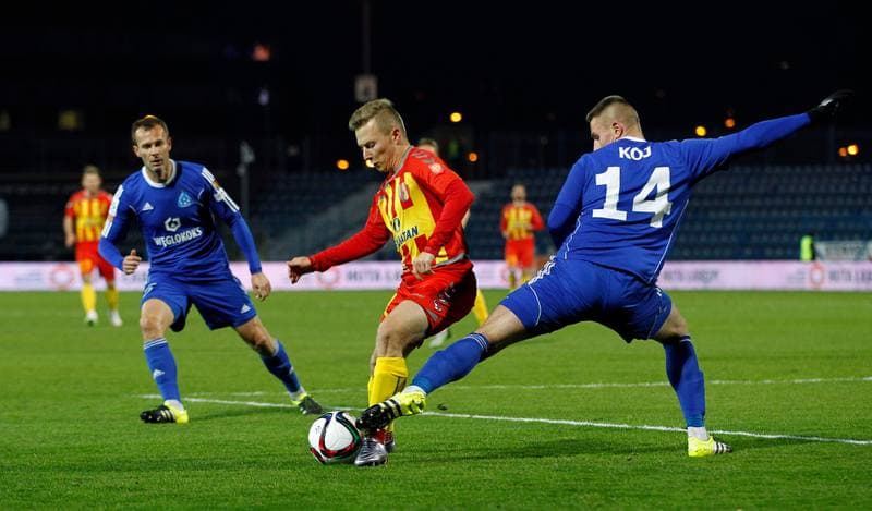 Football. T-Mobile Ekstraklasa. Ruch Chorzow - Korona Kielce. 27.10.2014