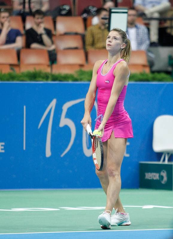 Tennis. Katowice Open. Agnieszka Radwanska - Yanina Wickmayer. 07.04.2015