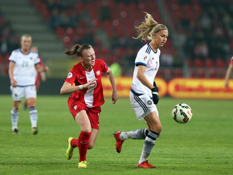 Football. Women's European Championship Qualifiers. Poland - Denmark. 07.04.2016