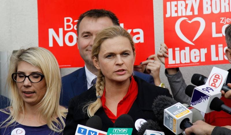 Barbara Nowacka. United Left. Press Conference. 07.10.2015