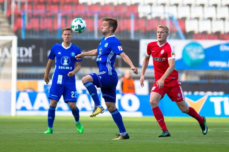 Football. HET Liga. Sigma Olomouc - Zbrojovka Brno. 20.08.2017