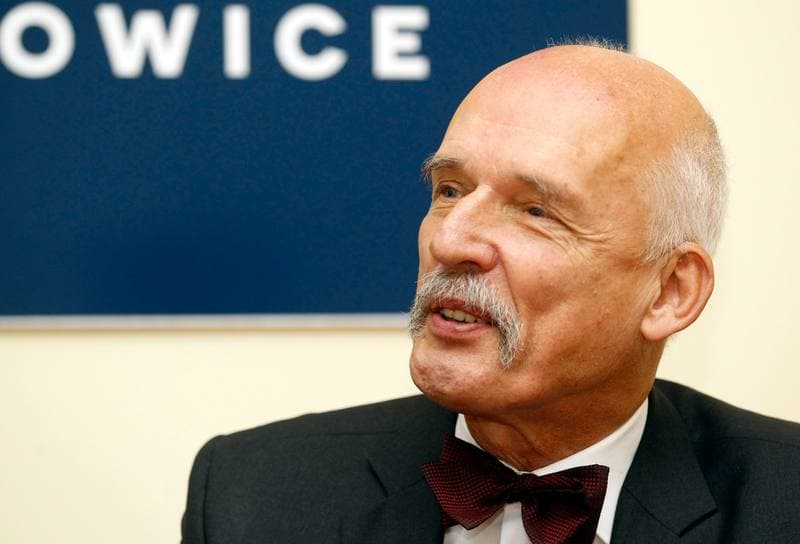 Janusz Korwin-Mikke. Partia Korwin. Press Conference. 09.11.2015
