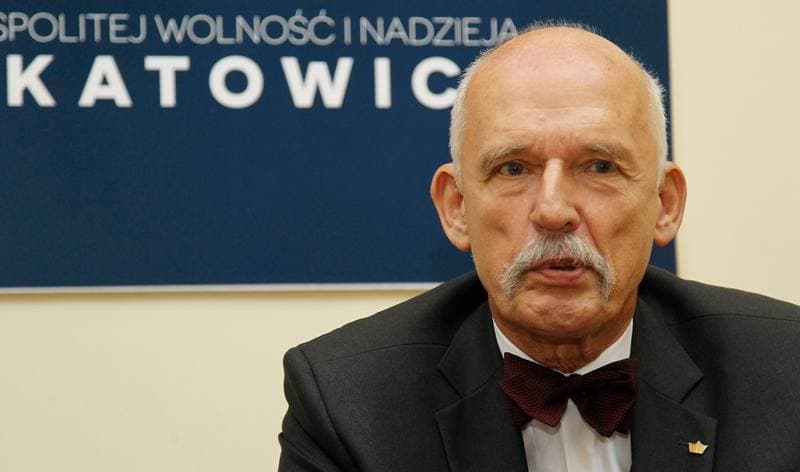Janusz Korwin-Mikke. Partia Korwin. Press Conference. 09.11.2015