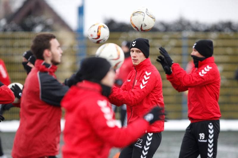 Football. GKS Tychy. Training. 06.01.2017