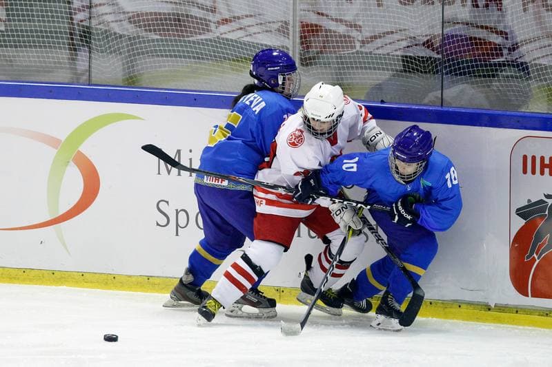 Ice Hockey. U18 Women's World Championship. Kazakhstan - Poland. 09.01.2017