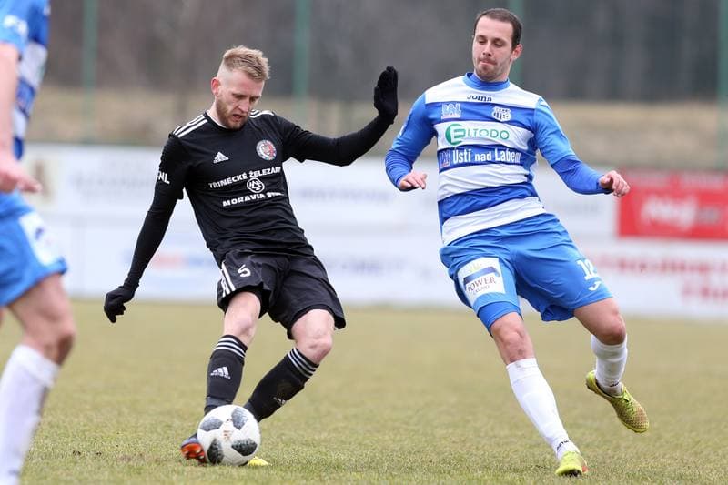 Football. Fortuna Narodni Liga. Fotbal Trinec - FK Usti nad Labem. 02.03.2019