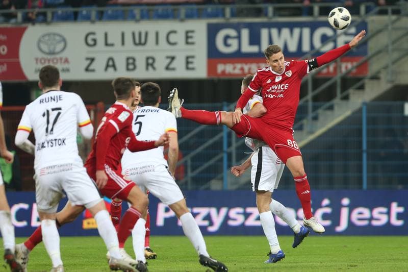 Football. Lotto Ekstraklasa. Piast Gliwice - Jagiellonia Bialystok. 21.12.2018