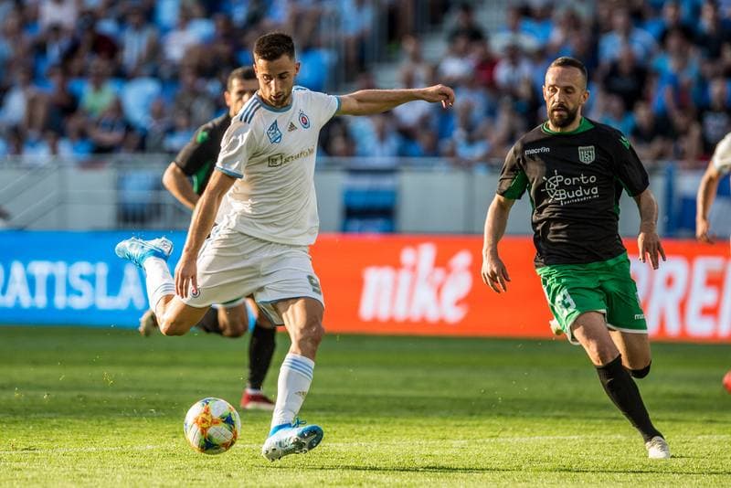 Football. UEFA Europa League. Slovan Bratislava - KF Feronikeli. 24.07.2019