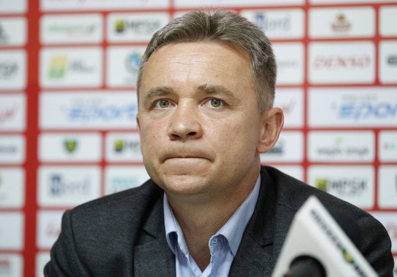 Football. GKS Katowice. Press Conference. 21.04.2016