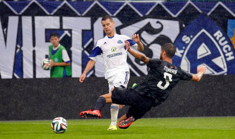 Football. UEFA Europa League. Ruch Chorzow - Esbjerg FB. 31.07.2014