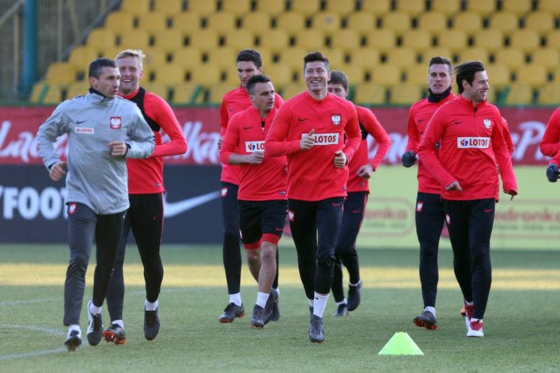 Football. Poland national team. Training. 25.03.2018