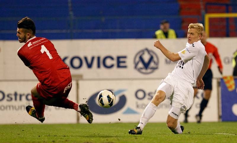 Football. SYNOT Liga. Banik Ostrava - FC Hradec Kralove. 01.11.2014