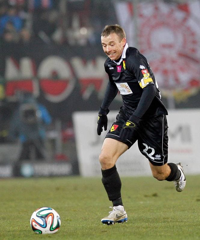 Football. T-Mobile Ekstraklasa. Cracovia Krakow - Jagiellonia Bialystok. 06.12.2014