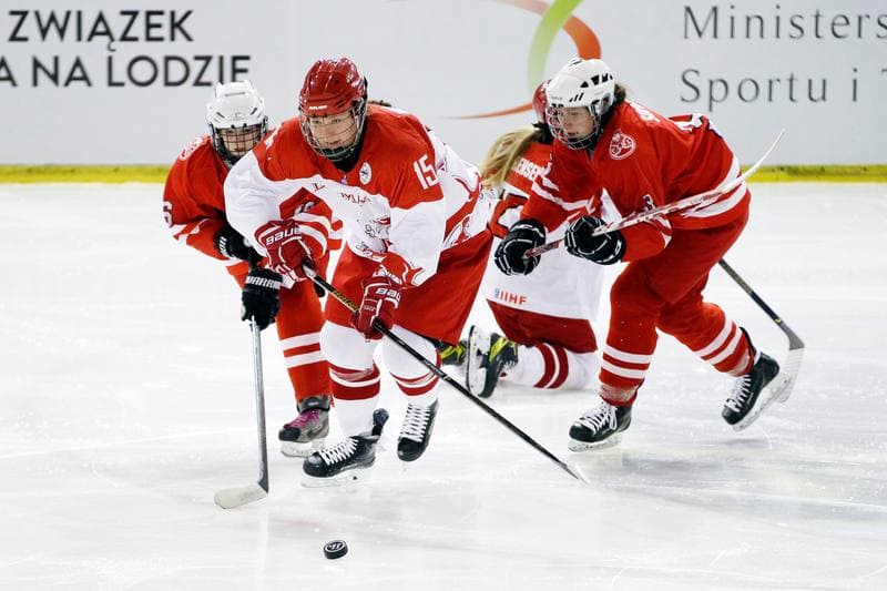 Ice Hockey. Women's U18 Friendly Match. Poland - Denmark. 06.01.2017
