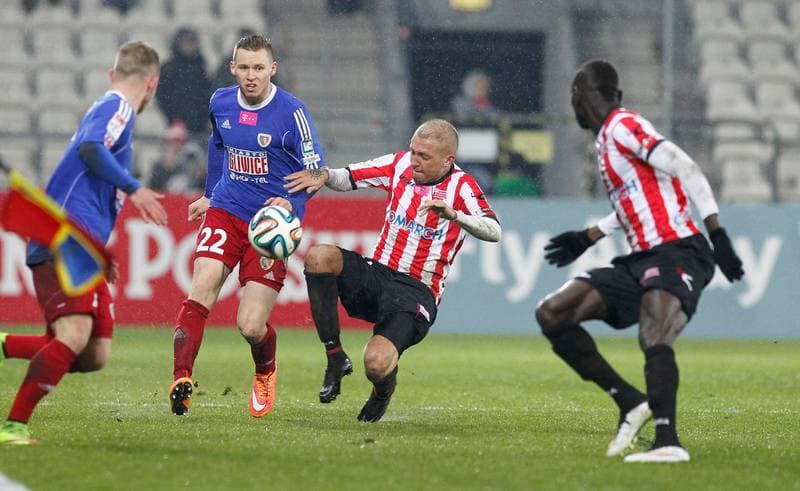 Football. T-Mobile Ekstraklasa. Cracovia Krakow - Piast Gliwice. 13.03.2015