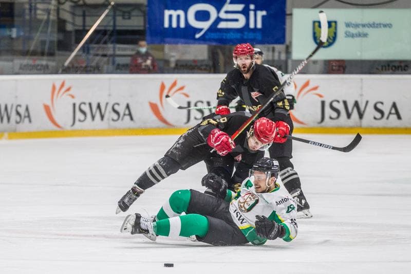 Ice Hockey. Polska Hokej Liga. JKH GKS Jastrzebie - Comarch Cracovia. 27.03.2021