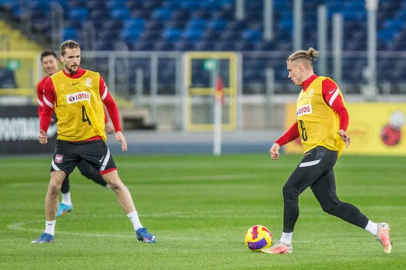 Football. Poland national team. Training. 21.03.2022