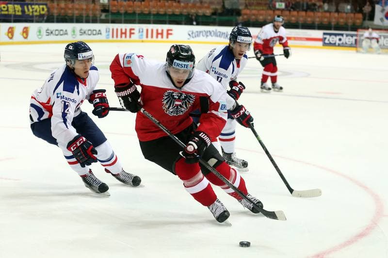 Ice Hockey. World Championship Division 1A. Korea - Austria. 23.04.2016