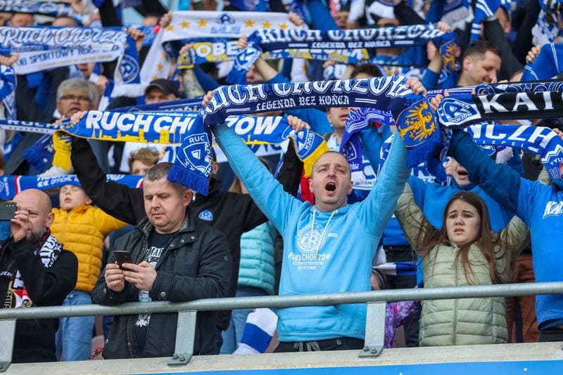 Football. Fortuna I Liga. Ruch Chorzow - LKS Lodz. 19.03.2023